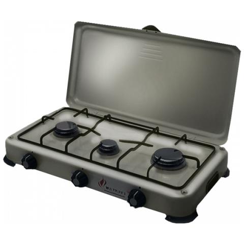 Fornello Da Campeggio Portatile 3 Fuochi A Propano | Fineflame Con Accensione Istantanea E Paravento - 2