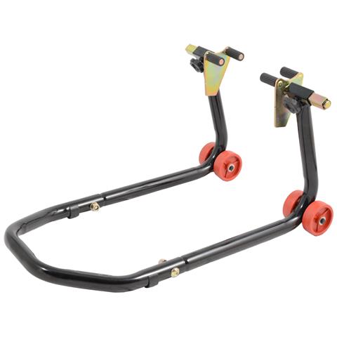 Cavalletto Alza Moto Solleva Anteriore A Forca Regolabile 4 Ruote Nero - Foto 1