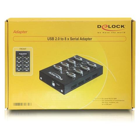 61860, USB 2.0, RS-232, Maschio / femmina, Nero, Metallo, Plastica, Windows XP / XP-64 / Vista / Vista-64/7/7-64 - Foto 1