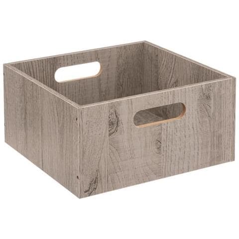 Scatola Portaoggetti - Grigio - Mdf e2 - L. 31 X P. 15 X H. 31 Cm - Foto 1
