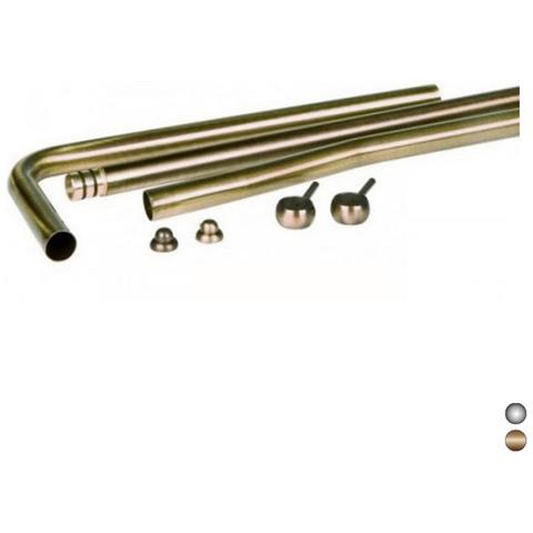 Set 3 Tubi Ottone Per Cassetta Alta Antichizzata Bronzata - Foto 1