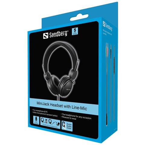 126-34 cuffia e auricolare Cablato A Padiglione Musica e Chiamate Nero - Foto 7