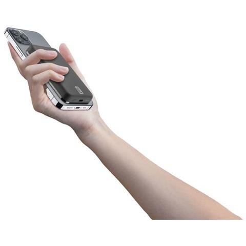 Powerbank Wireless MAG 5000 Caricabatterie portatile compatibile con MagSafe Nero - Foto 8