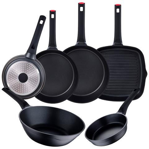 San Ignacio Set Di 4 Padelle + Wok + Padella Per Arrosti San Ignacio.