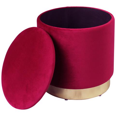 Lara - Pouf Rotondo In Velluto - Foto 2