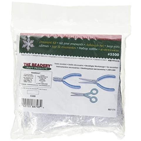 Kit Di Ornamenti Con Perline Natalizie, 2 Pollici, Mini Fiocchi Di Neve, Per 24 Ornamenti - Foto 2