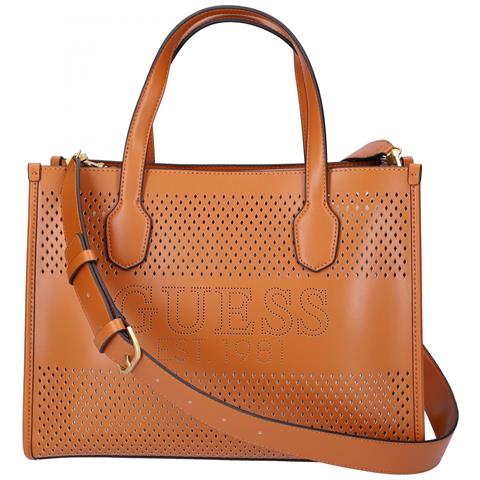 Wh876922 Katey Doppia Borsa Shopper Bag Traforato Cognac - Foto 1