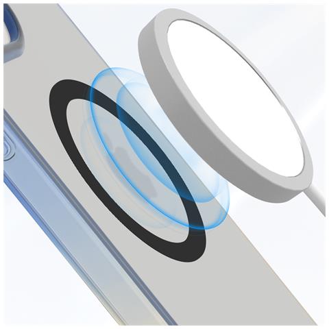 Cover Magsafe Per Iphone 15 Pro Silicone Gel Design Sfumato, Blu - Foto 2