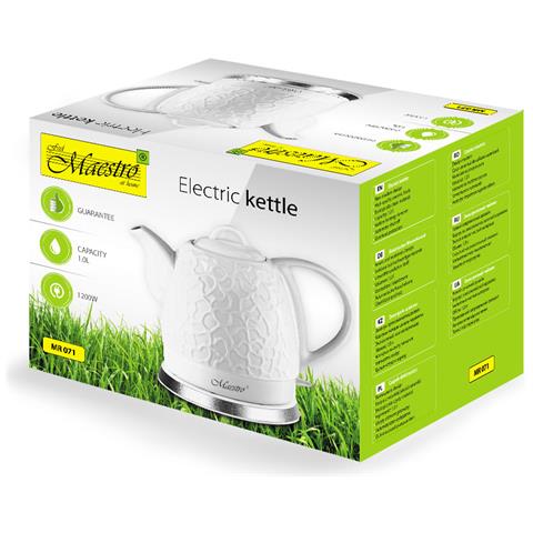 MR071 bollitore elettrico 1 L 1200 W Bianco - Foto 5
