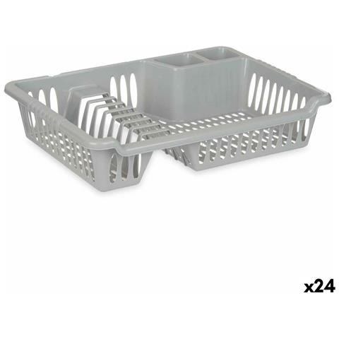 Scolapiatti Argentato 40 X 8 X 29,5 Cm (24 Unità) - Foto 1