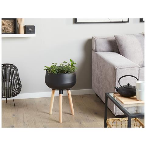 Vaso Per Piante Rialzato Agros Metallo 30 Cm Nero - Foto 1