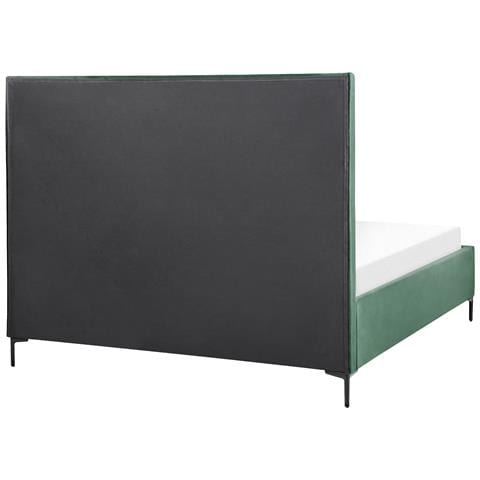Letto Matrimoniale Con Contenitore Velluto Verde Scuro 180 X 200 Cm Sezanne - Foto 2