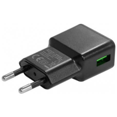Caricatore Da Muro Due Usb-a 12w 2.4a Grab'n Go Compatto E Leggero, Nero - Foto 1