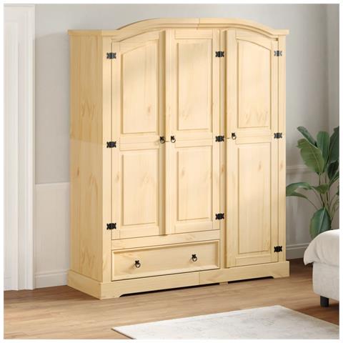 Armadio Corona 151,5x52x186 cm in Legno Massello di Pino - Foto 1