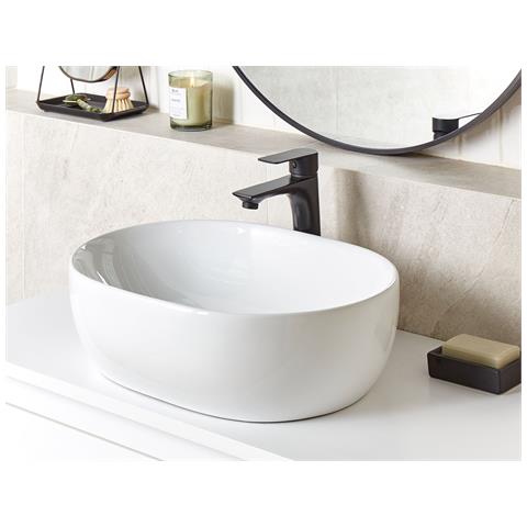 Lavabo Bagno Ceramica Bianco 48 X 34 Cm Omoa - Foto 1