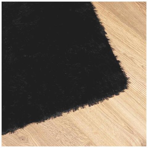 Tappeto Shaggy a Pelo Lungo NAVARRA Nero 240x240 cm poliestere - Foto 2