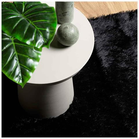 Tappeto Shaggy a Pelo Lungo NAVARRA Nero 240x240 cm poliestere - Foto 9
