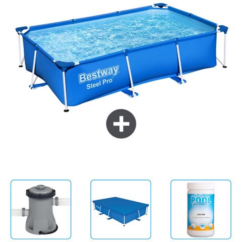 Piscina Fuori Terra - Rettangolo - 259x170x61 Cm - Blu - Include Accessori Coordinati Cb39 - Foto 1