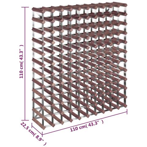 Lusso Casadino - Portabottiglie Per 120 Bottiglie Legno Massello Di Pino Marrone - Foto 8