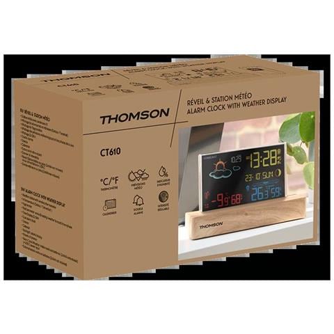 CT610 stazione meteorologica digitale Legno LCD CA /Batteria - Foto 7