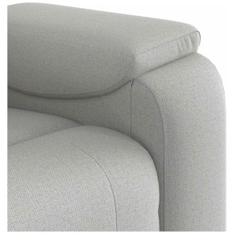 Poltrona Massaggiante Reclinabile Grigio Nuvola in Tessuto - Foto 9