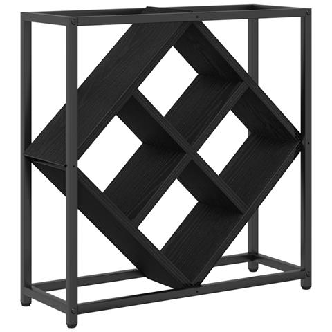 Portabottiglie Nero Rovere 51x18x52,5 cm Legno ingegnerizzato - Foto 1