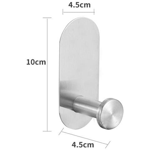 Ganci Appendiabiti Singoli In Acciaio Inossidabile, 2 Pezzi, Senza Foratura, Finitura Spazzolata Silver - Foto 2