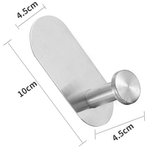 Ganci Appendiabiti Singoli In Acciaio Inossidabile, 2 Pezzi, Senza Foratura, Finitura Spazzolata Silver - Foto 4