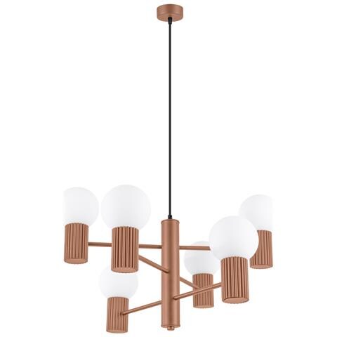 Lampadario Halo 6 Moka Sl. 1834 - Moderno Lampadario Moka 230x64x64 Cm - Foto 1