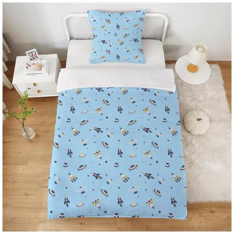 Set Di Biancheria Da Letto Per Bambini Astronauta 140x200cm Con Federa 65x65cm - Foto 2