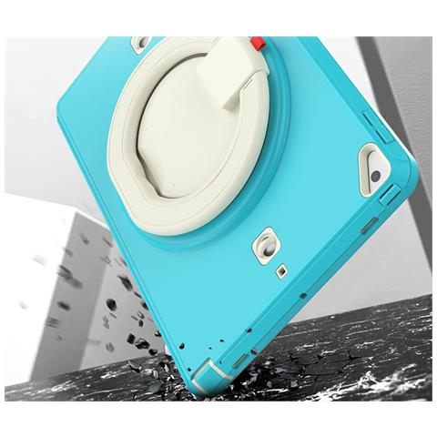 Custodia Per Ipad 9/8/7 10.2” Armata Con Supporto Girevole Turchese - Foto 2