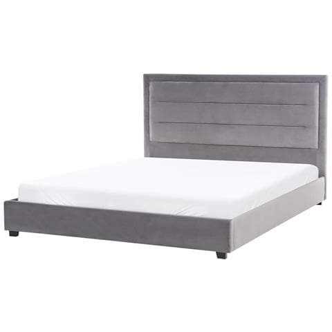 Letto Ad Acqua Velluto Rouen 180 X 200 Cm Grigio Scuro - Foto 2