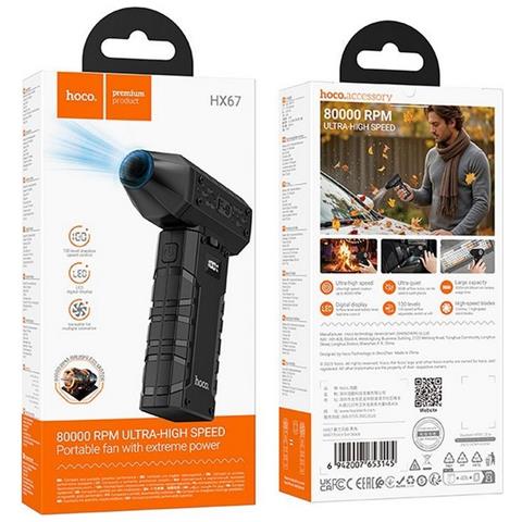 Hoco Mini Soffiatore Hx67 Compact Fan Ultra High Spedd Senza Filo Da 80000 Rpm Black - Foto 5