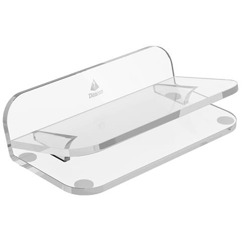 Base Inclinata Universale Per Altoparlante Quadrato - Supporto Da Tavolo In Acrilico Compatibile Con Jbl Charge 6/bose Soundlink Mini 2/marshall Emberton Iii Transparent - Foto 1