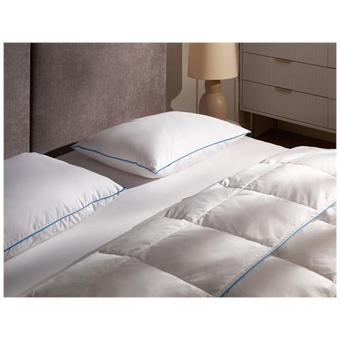 Guanciale Aneto Basso Piuma E Piumino D'anatra 50 X 60 Cm Bianco - Foto 1