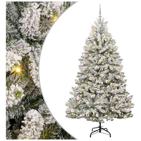 Albero di Natale artificiale con 300 LED Verde e Bianco 240 cm - Foto 1