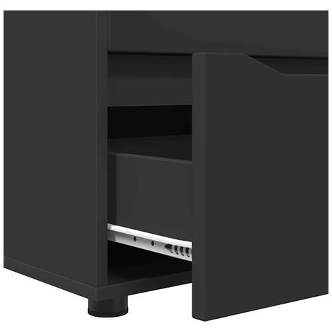 Armadio Nero 60 x 48 x 57 cm Legno multistrato - Foto 9