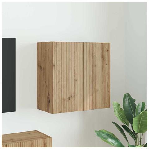 Mobile TV da parete Rovere artigianale 59,5 x 31 x 60 cm - Foto 2