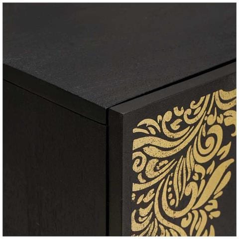 Set di Armadi da Bagno 4 pcs Nero Legno di mango massello - Foto 9