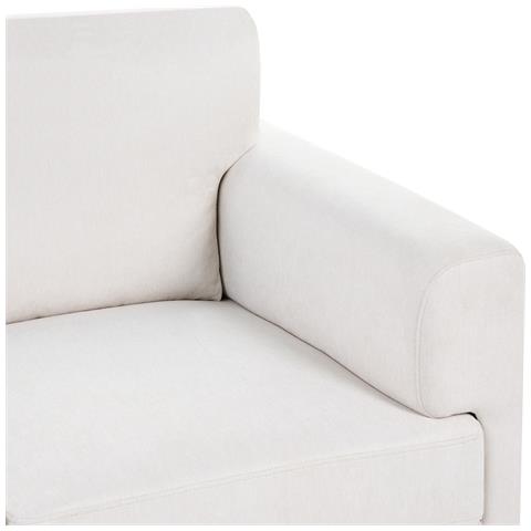 Divano 2 Posti Lousto Tessuto Beige Chiaro - Foto 7