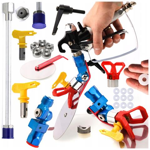 Set Accessori Verniciatura Con Odcinarka, 2 Ugelli, Protezione, Lancia 30cm - Compatibile Con Vernici Acriliche, Emulsioni, Uretani, Epoxidi, Lattice - Foto 1