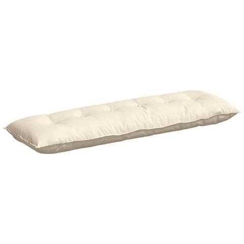 Cuscino per Schiena Crema 160 x 50 cm Tessuto in Cords - Foto 1