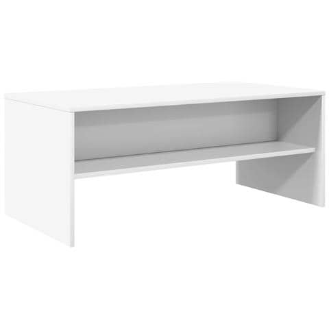 Tavolino da salotto Bianco 100 x 50 x 40 cm Legno multistrato - Foto 1