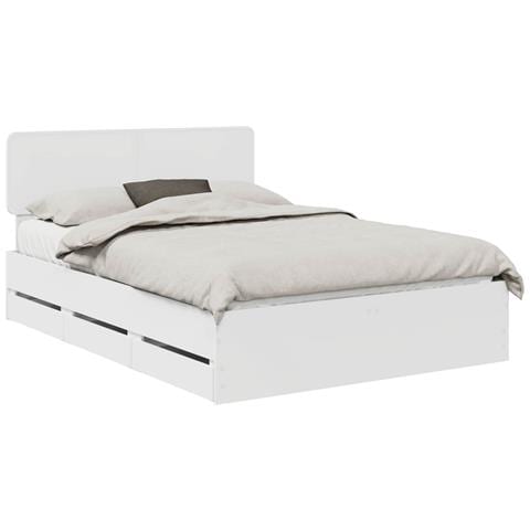 Struttura del letto Bianco 150 x 200 cm Legno Ingegnerizzato - Foto 1