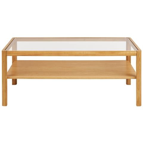 Tavolino Lourmarin-marrone-legno-110x60x45 Cm - Foto 2