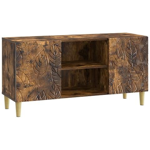 Mobile TV 102 x 34,5 x 50 cm Rovere Fumo Legno ingegnerizzato - Foto 1