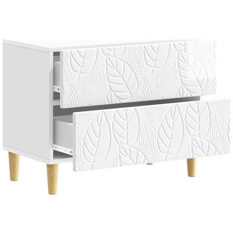 Comodino Bianco Lucido 62 x 34,5 x 48 cm Legno ingegnerizzato - Foto 2
