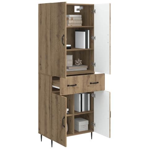 Set di armadi 2 pcs Rovere Artigianale 66 x 34,5 x 89,5 cm - Foto 2