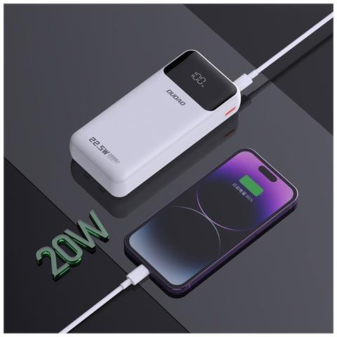 Batteria Esterna 22,5 W 20.000 Mah Bianca K15pro - Foto 1
