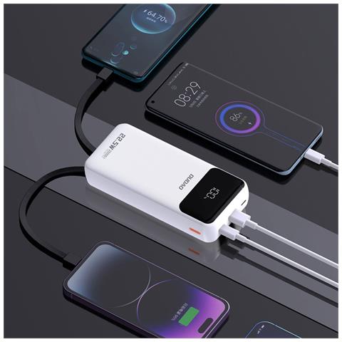 Batteria Esterna 22,5 W 20.000 Mah Bianca K15pro - Foto 3